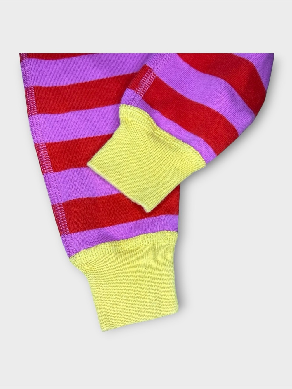 Hanna Andersson Red & Pink Rugby Striped Organic Sleeper - Picture 4 of 4